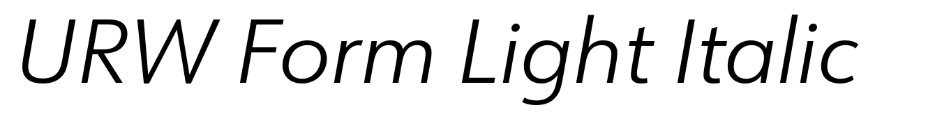 URW Form Light Italic